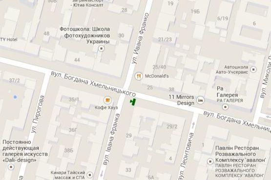 Схема рекламной плоскости по адресу Богдана Хмельницького вул., 31/27