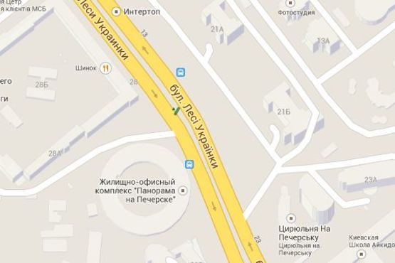 Схема рекламної площини за адресою Лесі Українки бульв., 28 (магазин "Спортмайстер" (асф. розподільник) ;  №4 ((2-скрол))