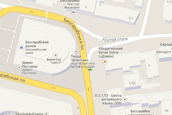 Схема рекламної площини за адресою Басейна вул.,  1/2