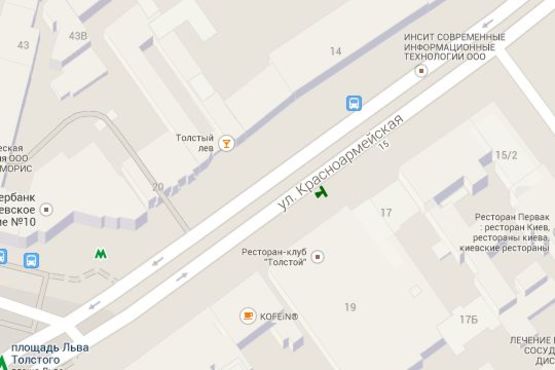 Схема рекламной плоскости по адресу Велика Васильківська вул.,  навпроти буд. №19  (кинотеатр "Київ")