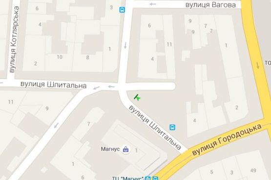 Схема рекламної площини за адресою Шпитальна вул., 1
