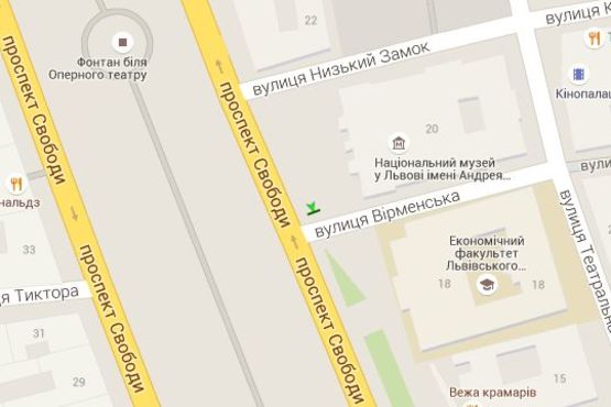 Схема рекламной плоскости по адресу Свободи просп., 20