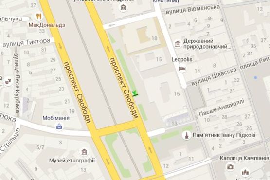 Схема рекламной плоскости по адресу Свободи просп., 16