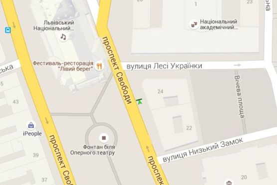 Схема рекламной плоскости по адресу Свободи просп., 24