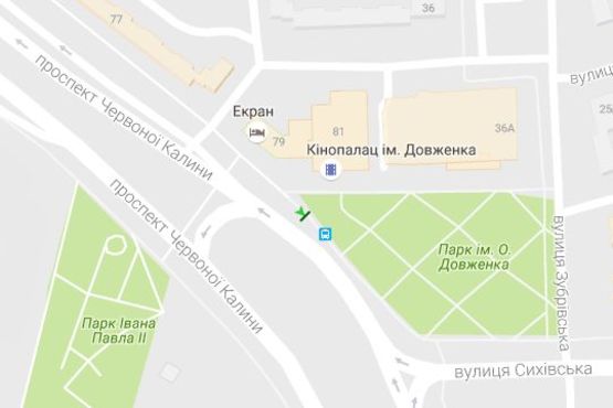 Схема рекламной плоскости по адресу Червоної Калини просп., 81