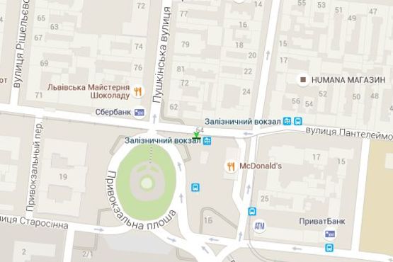 Схема рекламної площини за адресою Пантелеймонівська вул., (зуп. тр. №5)