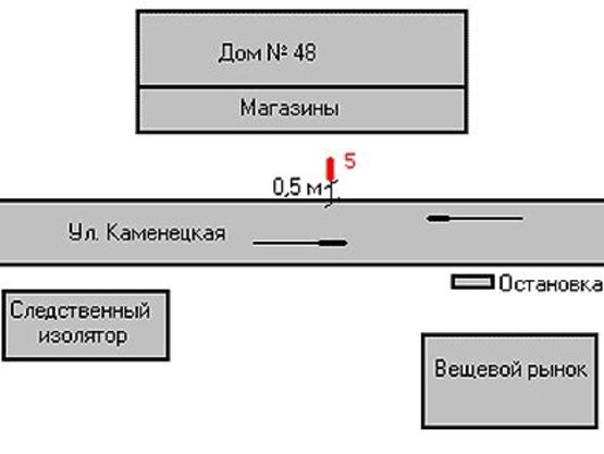 Схема рекламной плоскости по адресу Кам`янецька вул. (Кам'янецька вул.), 48