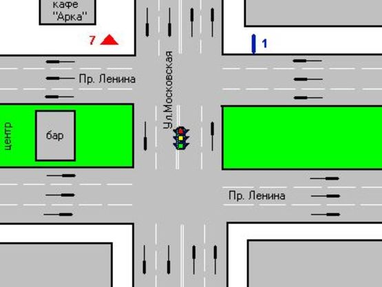 Схема рекламної площини за адресою Московська вул., 42 - Леніна просп., 79