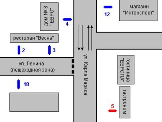Схема рекламной плоскости по адресу Велика Перспективна вул., 15/7 - Гагаріна вул.