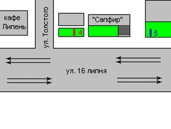 Схема рекламной плоскости по адресу Міцкевича вул., 138 - Князя Володимира вул.