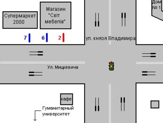 Схема рекламной плоскости по адресу Княгині Ольги вул., 4