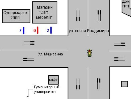 Схема рекламной плоскости по адресу Міцкевича вул., 118