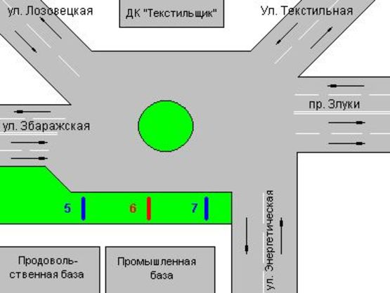 Схема рекламної площини за адресою Злуки просп. - Збаразька вул., 18