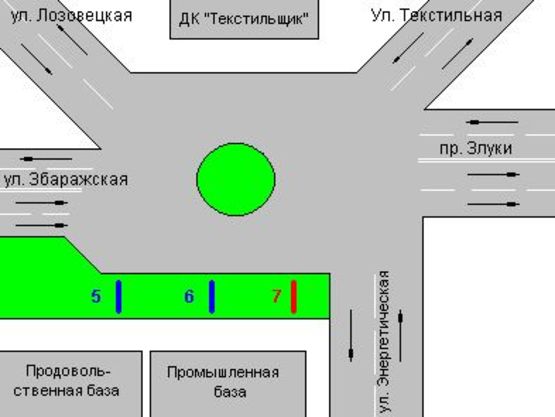 Схема рекламної площини за адресою Злуки просп. - Збаразька вул., 18