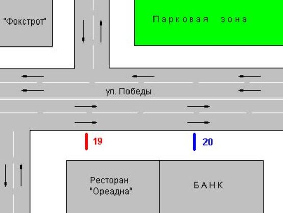 Схема рекламної площини за адресою Перемоги вул., 11