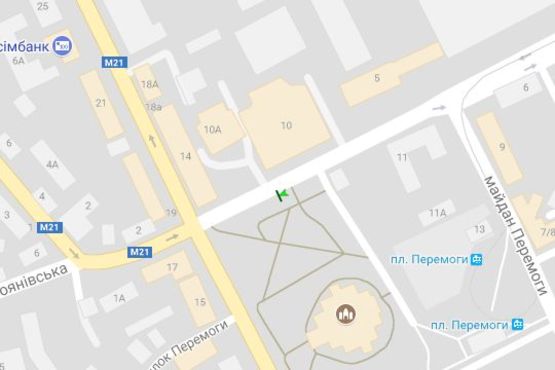 Схема рекламної площини за адресою Михайла Грушевського вул. (Котовського вул.), 4