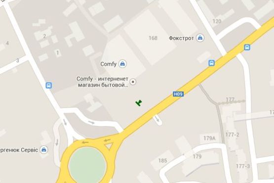 Схема рекламной плоскости по адресу Мазепи вул., 168а