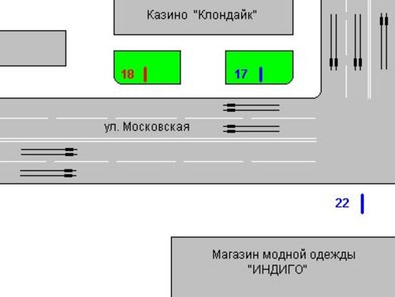 Схема рекламной плоскости по адресу Київська вул., 93