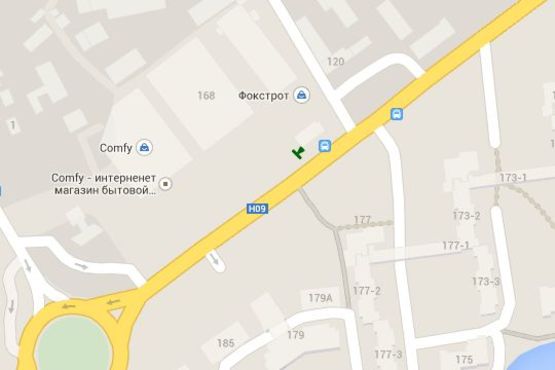 Схема рекламной плоскости по адресу Мазепи вул., 168а