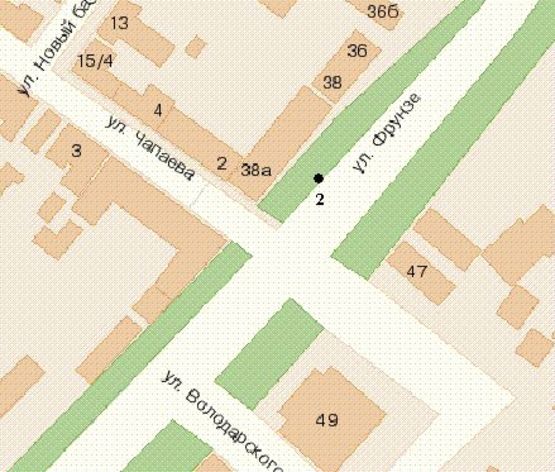 Схема рекламної площини за адресою Європейська вул., 38-а - Героїв-чорнобильців вул.