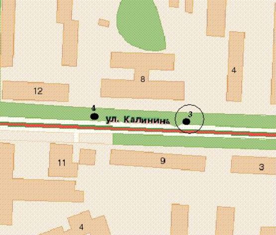 Схема рекламной плоскости по адресу Івана Мазепи вул., 8 (№1)