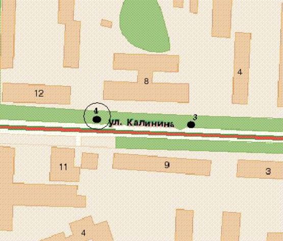 Схема рекламной плоскости по адресу Івана Мазепи вул., 8 (№2)