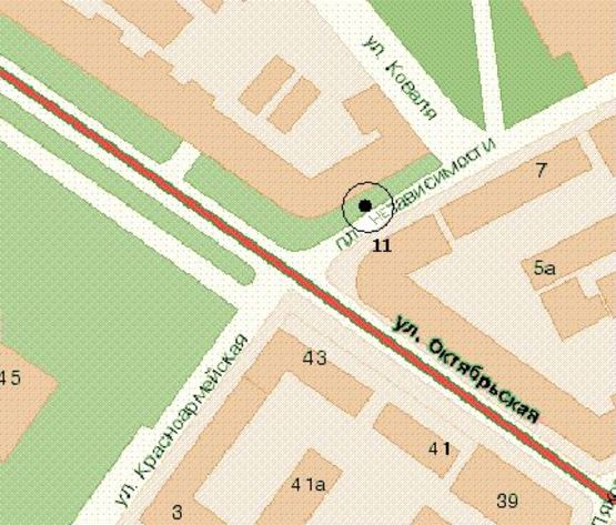 Схема рекламної площини за адресою Незалежності майдан, 7 - Соборності вул.