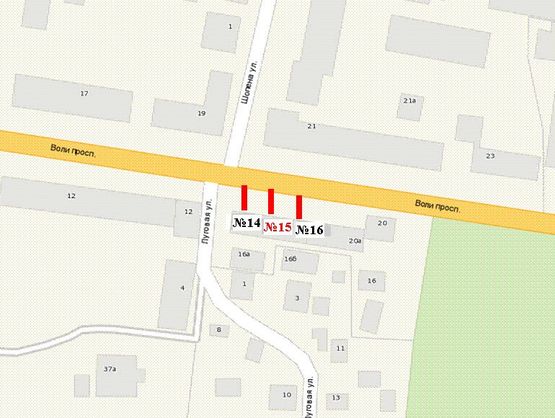 Схема рекламной плоскости по адресу Волі просп., 14