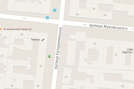 Схема рекламної площини за адресою Єкатеринінська вул., 34/36