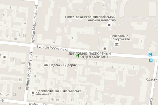 Схема рекламной плоскости по адресу Успенська вул., 13