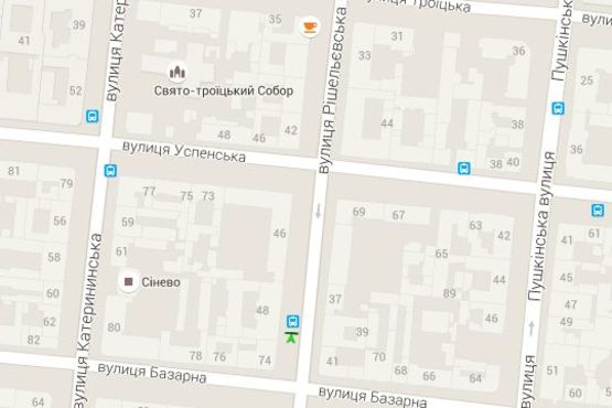 Схема рекламної площини за адресою Рішельєвська вул., 48