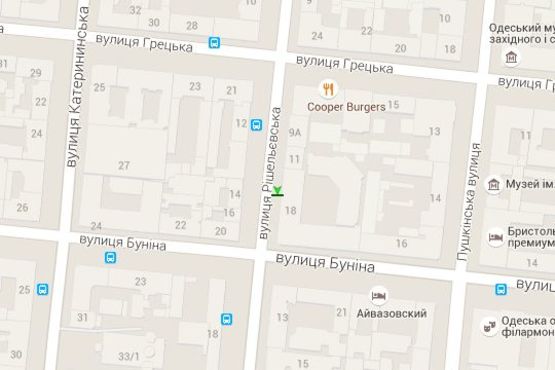 Схема рекламної площини за адресою Ришел'євська вул., 11