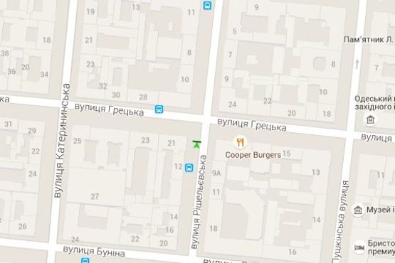 Схема рекламної площини за адресою Ришел'євська вул., 12 - Гречеська вул.