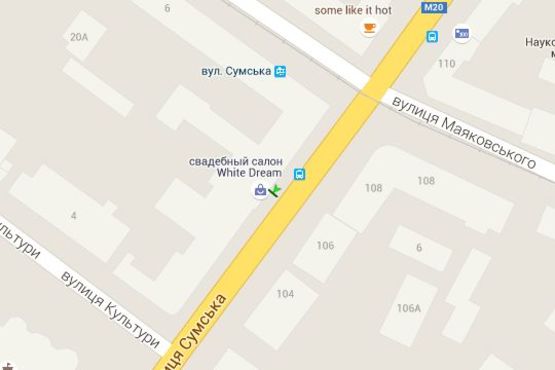 Схема рекламной плоскости по адресу Сумська вул., 67