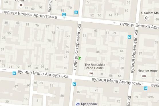 Схема рекламної площини за адресою Єкатеринінська вул., 85 - Мала Арнаутська вул.