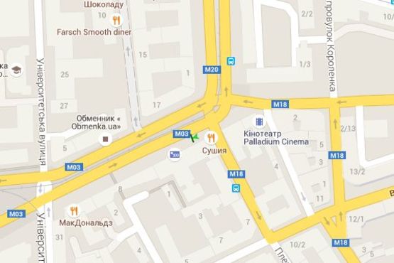 Схема рекламной плоскости по адресу Павлівська пл. (Рози Люксембург пл.) - Плетнівський пров.