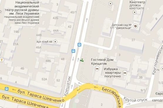 Схема рекламної площини за адресою Хрещатик вул., №29