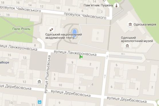 Схема рекламної площини за адресою Ланжеронівська вул., 2