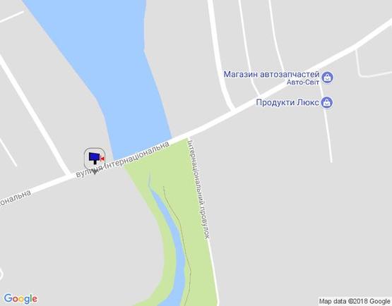 Схема рекламной плоскости по адресу ул. Интернациональная, дамба, перед ул.Павлова, сторона Б