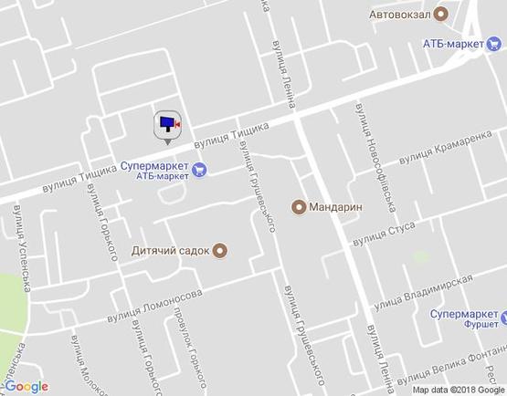 Схема рекламної площини за адресою ул.Тыщика, 13-А, сторона А