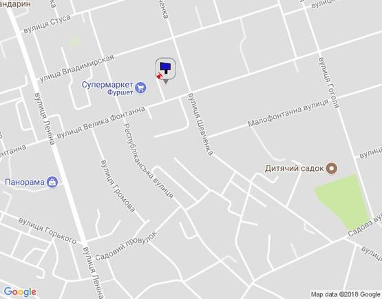 Схема рекламной плоскости по адресу (ул.Парижской Коммуны)  вул. Велика Фонтанна, 37, стоянка Фокстрот, 2-й от магазина Фокстрот