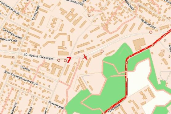 Схема рекламної площини за адресою Соборна вул. (Соборна вул.), 7