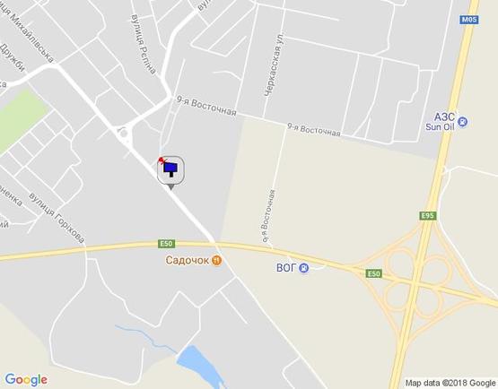 Схема рекламной плоскости по адресу (ул. Артема),вул. Михайлівська, 141, УманьАвтодор, сторона Б