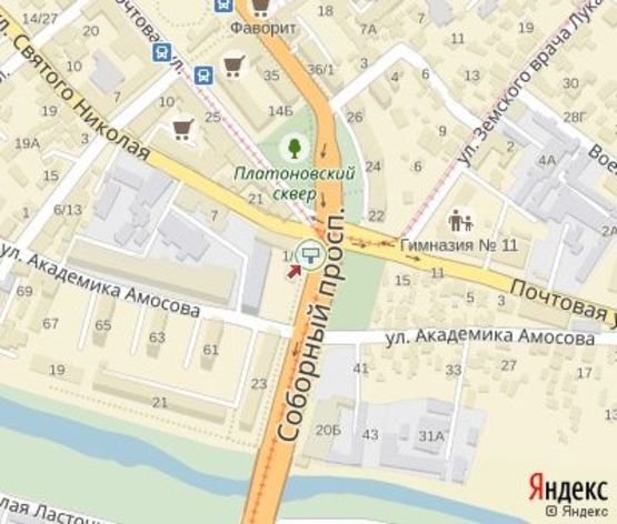 Схема рекламной плоскости по адресу Соборный пр.,29