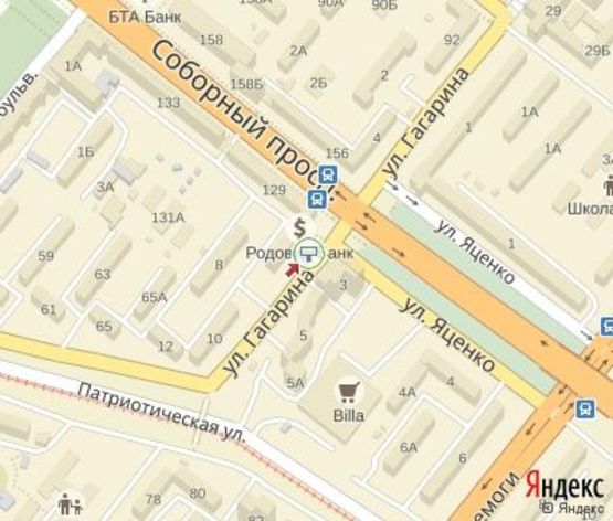 Схема рекламной плоскости по адресу Гагарина ул.,6 ЦЕНТРАЛЬНАЯ ЗОНА (напротив ТЦ "Гагарин". 100 м. к магазинам "Апельмон", "Yves Rocher" , "Watsons )