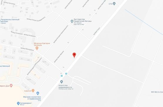 Схема рекламної площини за адресою Вишневе, ул.В.Стуса, напротив офиса продаж Вышнева оселя (автомобильная дорога О101304 Киевское Полукольцо-Крюковщина-Боярка)