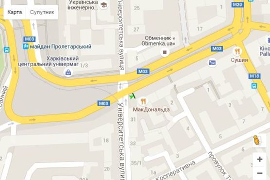 Схема рекламной плоскости по адресу Павлівська пл. (Рози Люксембург пл.), 6