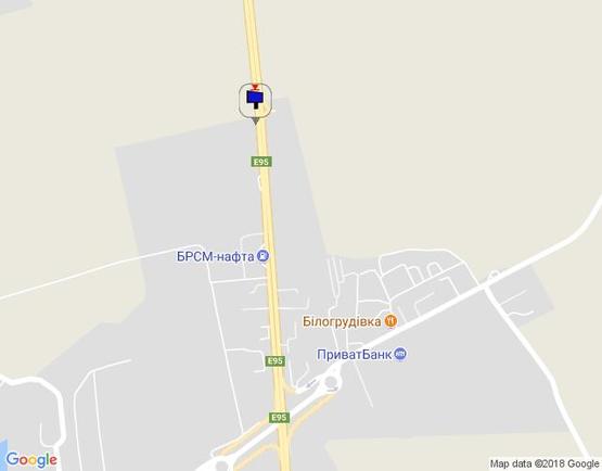 Схема рекламной плоскости по адресу траса М-05 Київ-Одеса, км 204+800 право