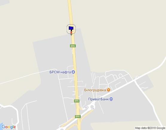 Схема рекламной плоскости по адресу траса М-05 Київ-Одеса, км 204+800 право