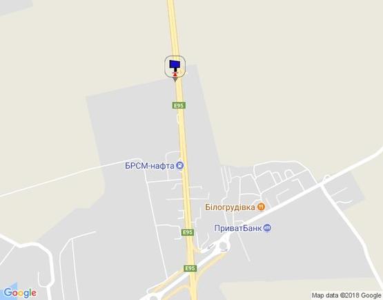 Схема рекламной плоскости по адресу траса М-05 Київ-Одеса, км 204+800 право